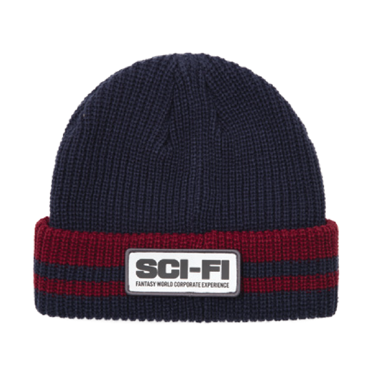 Reflective Patch Striped Beanie