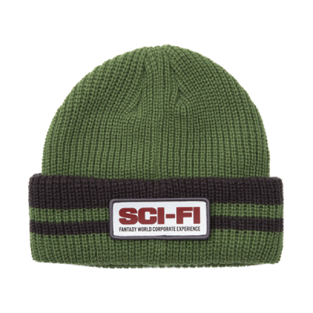 Reflective Patch Striped Beanie